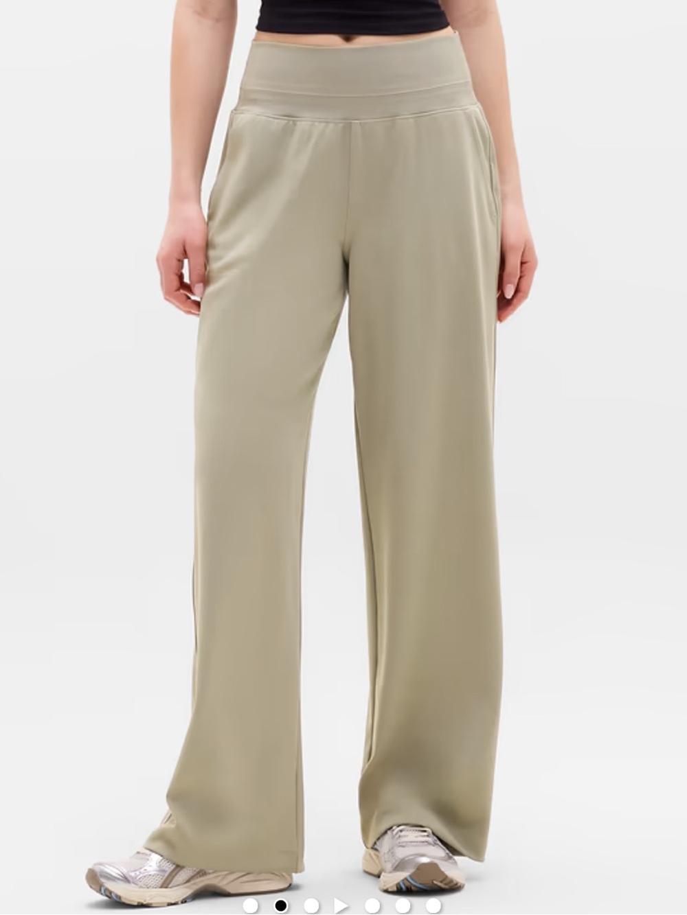 Athleta Venice Wide Leg Pull-On Pants in color Willow - Picture 2 of 12